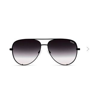 Quay high key black fade aviator sunglasses